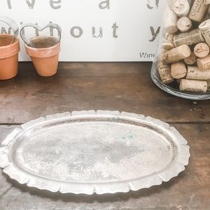 Silver plated vanity tidbit tray